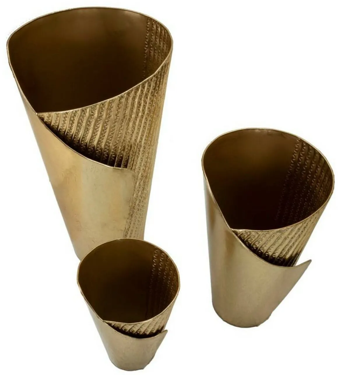 Set di 3 vasi Morrone, 39x42 h75 cm, Oro