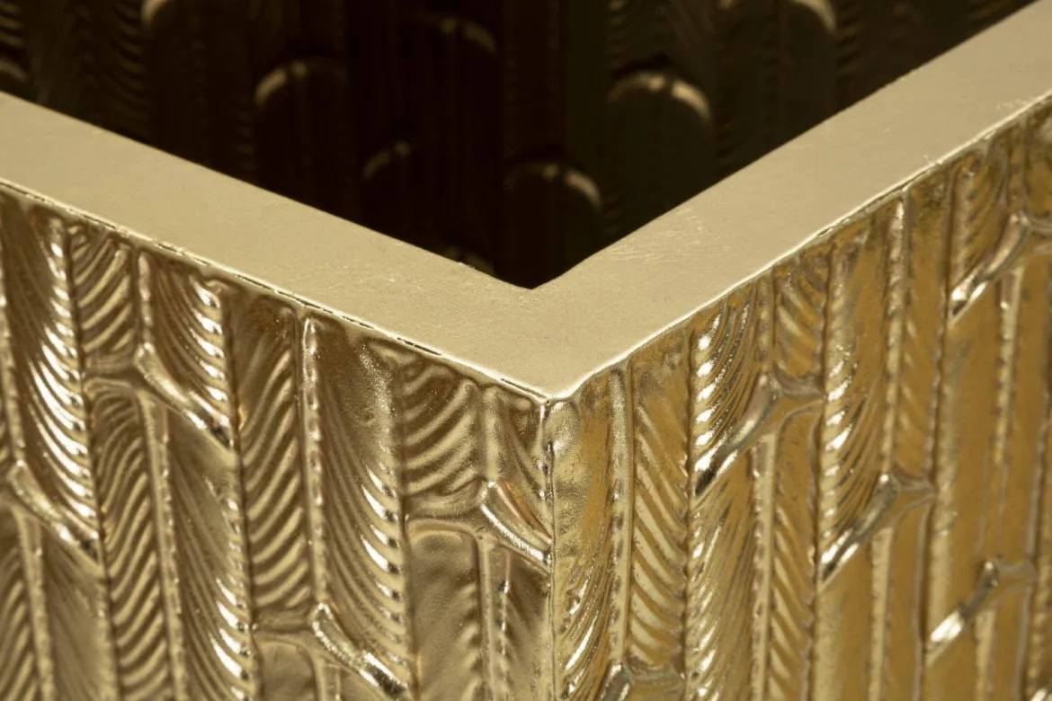 Set di 2 vasi Tirreni, 40x40 h99 cm, Oro