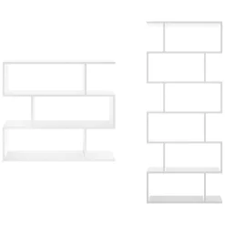Set Libreria Bianco Modulabile 9 Ripiani, Installazione a Muro - Jesolo