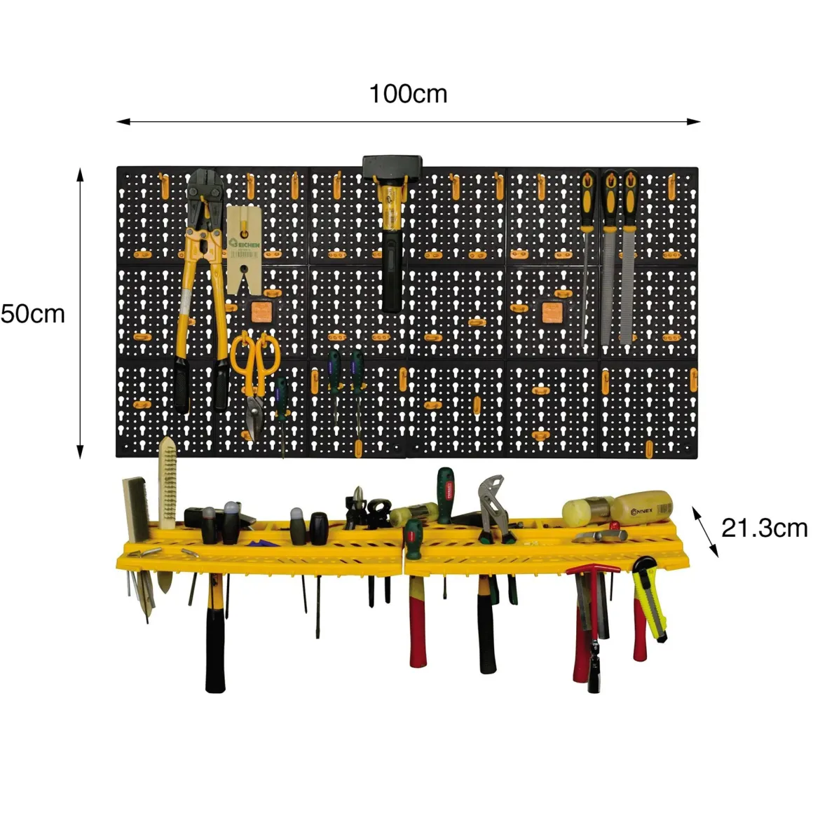 Set porta utensili Domiziana, cm 100x22h50, Nero