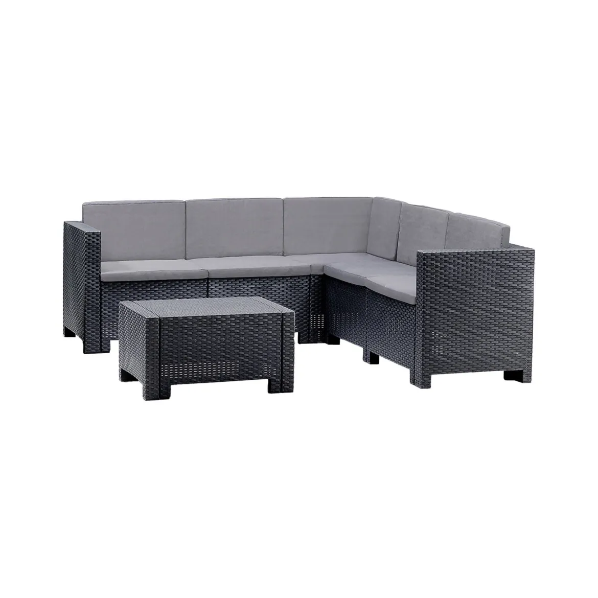 Set salotto da esterno Camerota, Made in Italy, Antracite