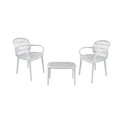Set salotto da esterno Kupang, Bianco