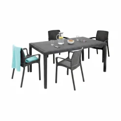 Set salotto da esterno Lograto, Made in Italy, Antracite