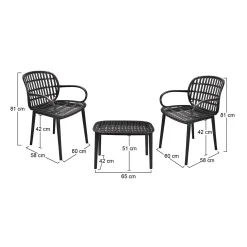 Set salotto da esterno Ternate, Antracite