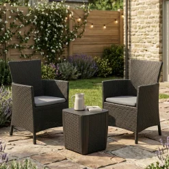 Set salotto da esterno Viking, 62x60 h89 cm, Antracite