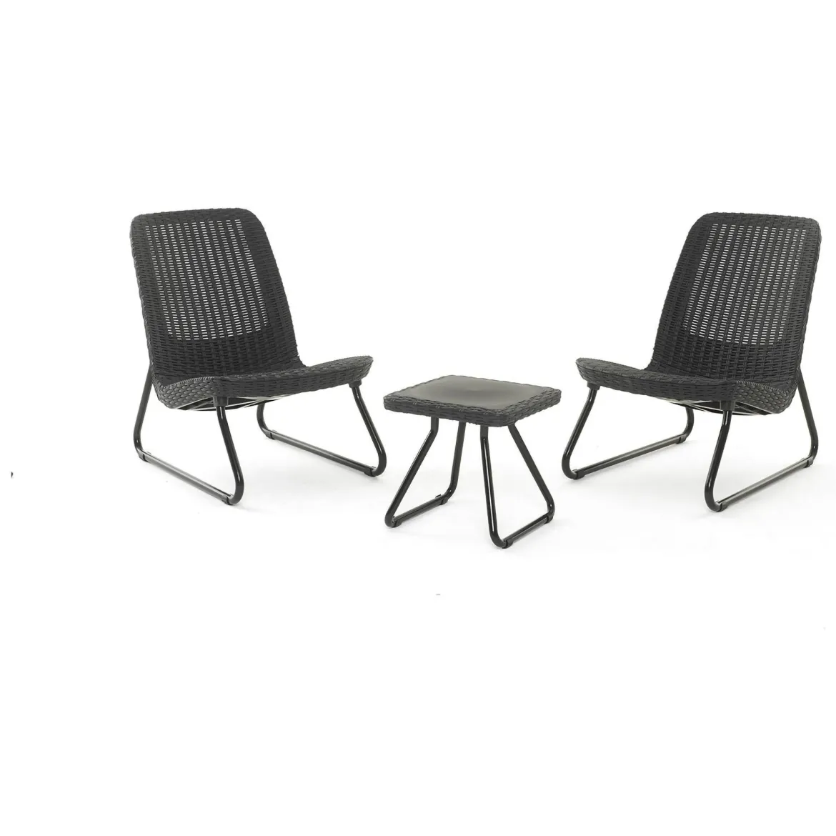 Set salotto esterno 2 posti e 1 tavolo antracite - Canmore