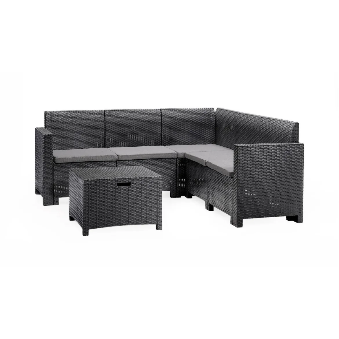 Set salotto giardino divano angolare antracite - Somnus