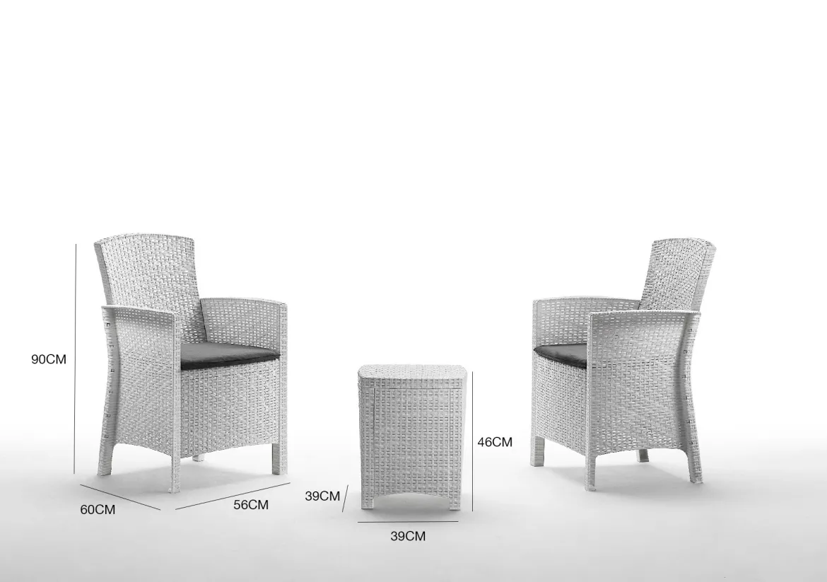 Set salotto giardino poltrone effetto rattan marrone - Asiak
