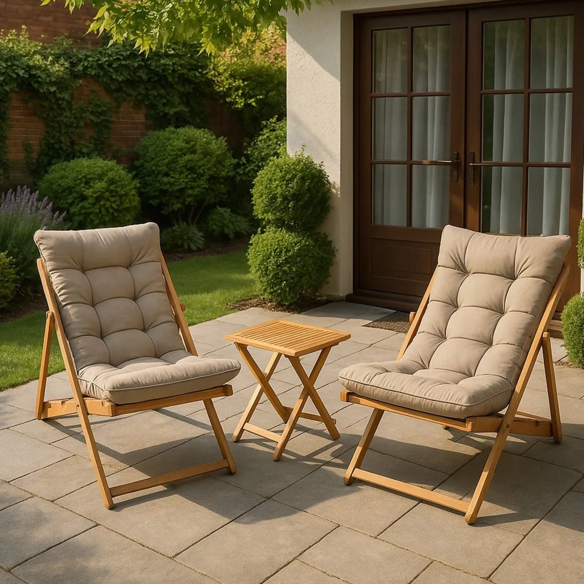 Set salotto giardino 2 posti e 1 tavolo antracite - Barrie