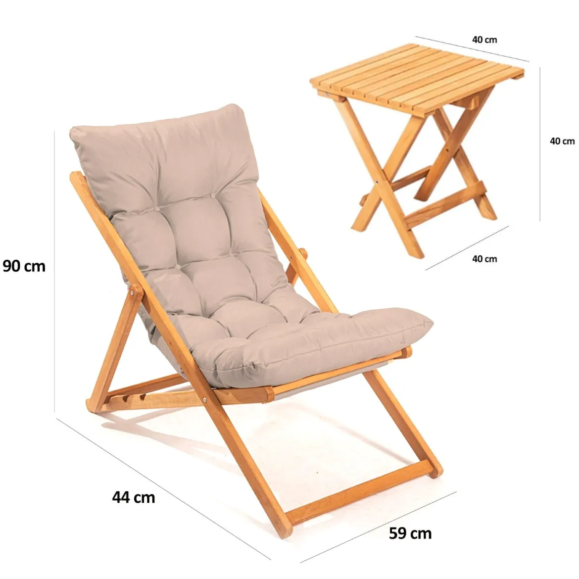 Set salotto giardino 2 posti e 1 tavolo antracite - Barrie