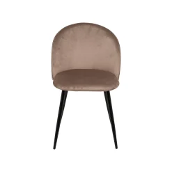 Set 6 Sedie da Cucina Imbottite in Velluto Grigio Tortora Struttura Metallo Ergonomiche 51x54x82h cm per Sala da Pranzo e Ufficio – Achito