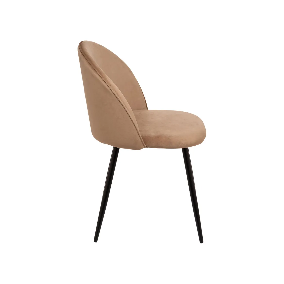 Set 6 Sedie Moderne da Pranzo Imbottite in Velluto Beige Struttura Metallo Ergonomiche 51x54x82h cm per Ufficio e Soggiorno – Achito