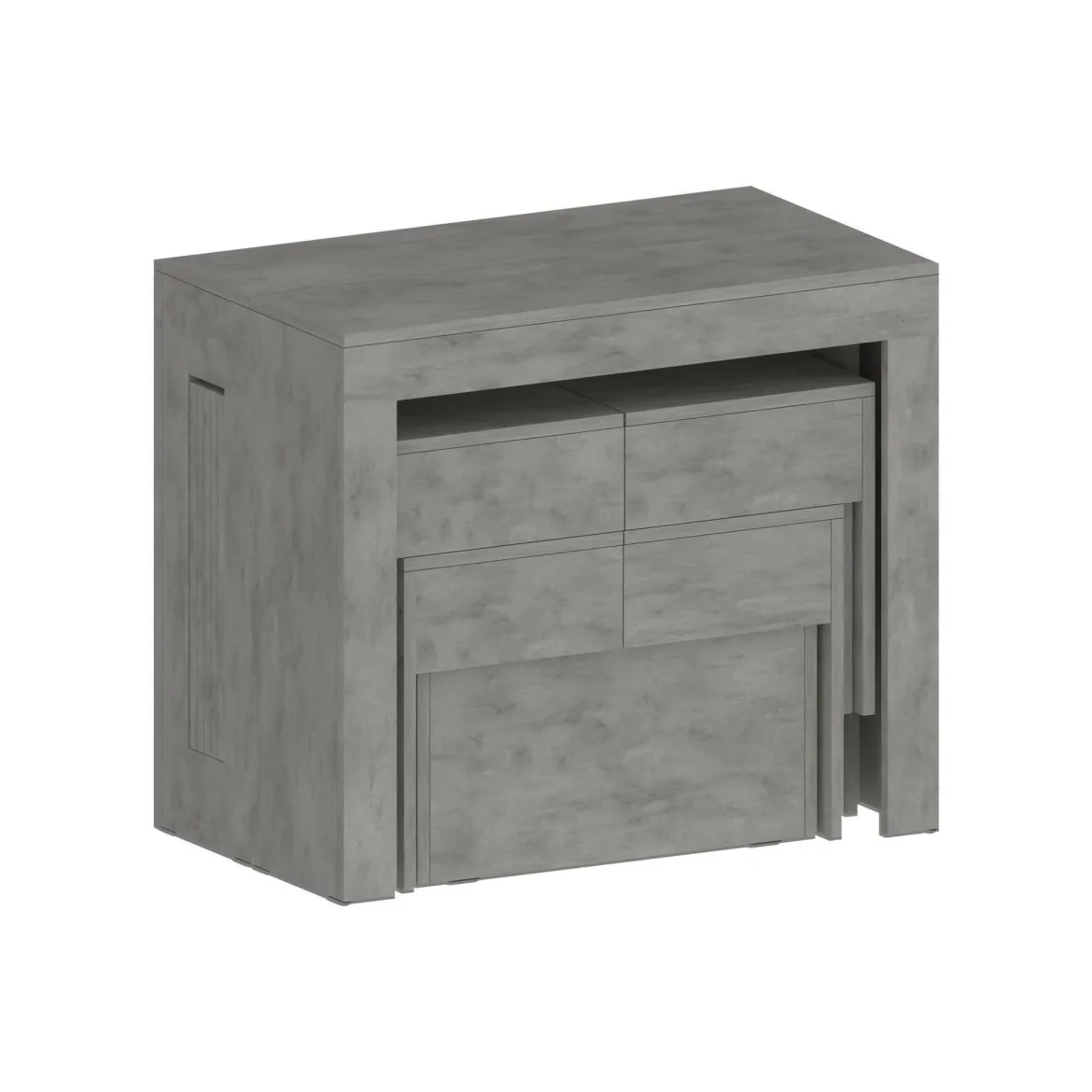 Set tavolo cucina estensibile e 2 panche estensibili grigio 12 posti - Auditore