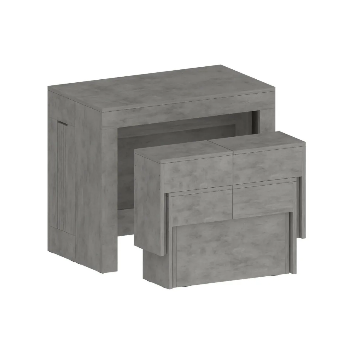 Set tavolo cucina estensibile e 2 panche estensibili grigio 12 posti - Auditore