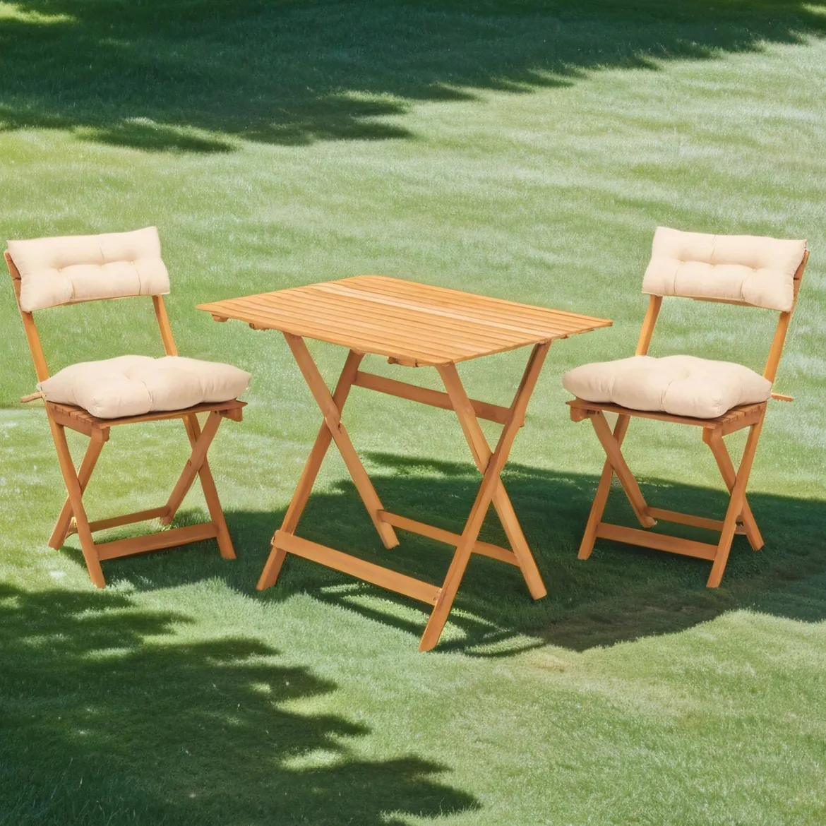 Set Tavolo e Sedie Bianco Crema 2 Posti Dimensione Seduta 40x30h81 cm, Dimensione Tavolo 80x60h72 cm - Nazzano