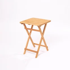 Set Tavolo e Sedie Marrone 2 Posti Dimensione Tavolo 50x50h72 cm, Dimensione Seduta 40x30h81 cm - Isso