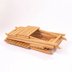 Set Tavolo e Sedie Marrone 2 Posti Dimensione Tavolo 50x50h72 cm, Dimensione Seduta 40x30h81 cm - Isso