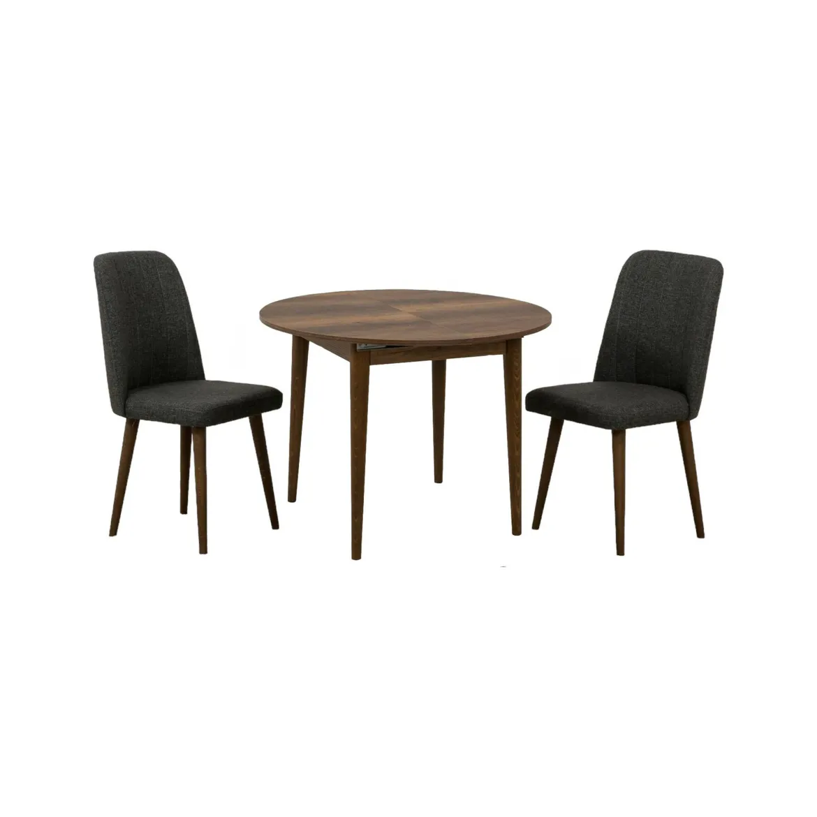 Set tavolo rotondo allungabile e 2 sedie imbottite - Bee