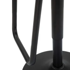Sgabello Bianco Crema Nero Regolabile Imbottito 41x41x61h cm, Altezza Seduta Massima 83 cm - Jardin