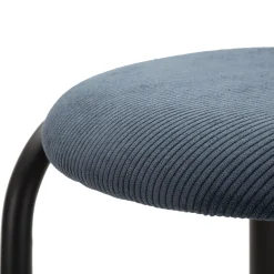 Sgabello blu Nero Regolabile Imbottito 41x41x61h cm, Altezza Seduta Massima 83 cm - Jardin