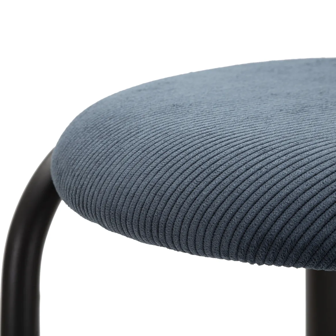 Sgabello blu Nero Regolabile Imbottito 41x41x61h cm, Altezza Seduta Massima 83 cm - Jardin
