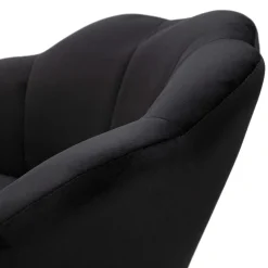 Sgabello Nero oro Rivestimento in Velluto Imbottito 55x53x110h cm, Colore Seduta Nero - Tequis