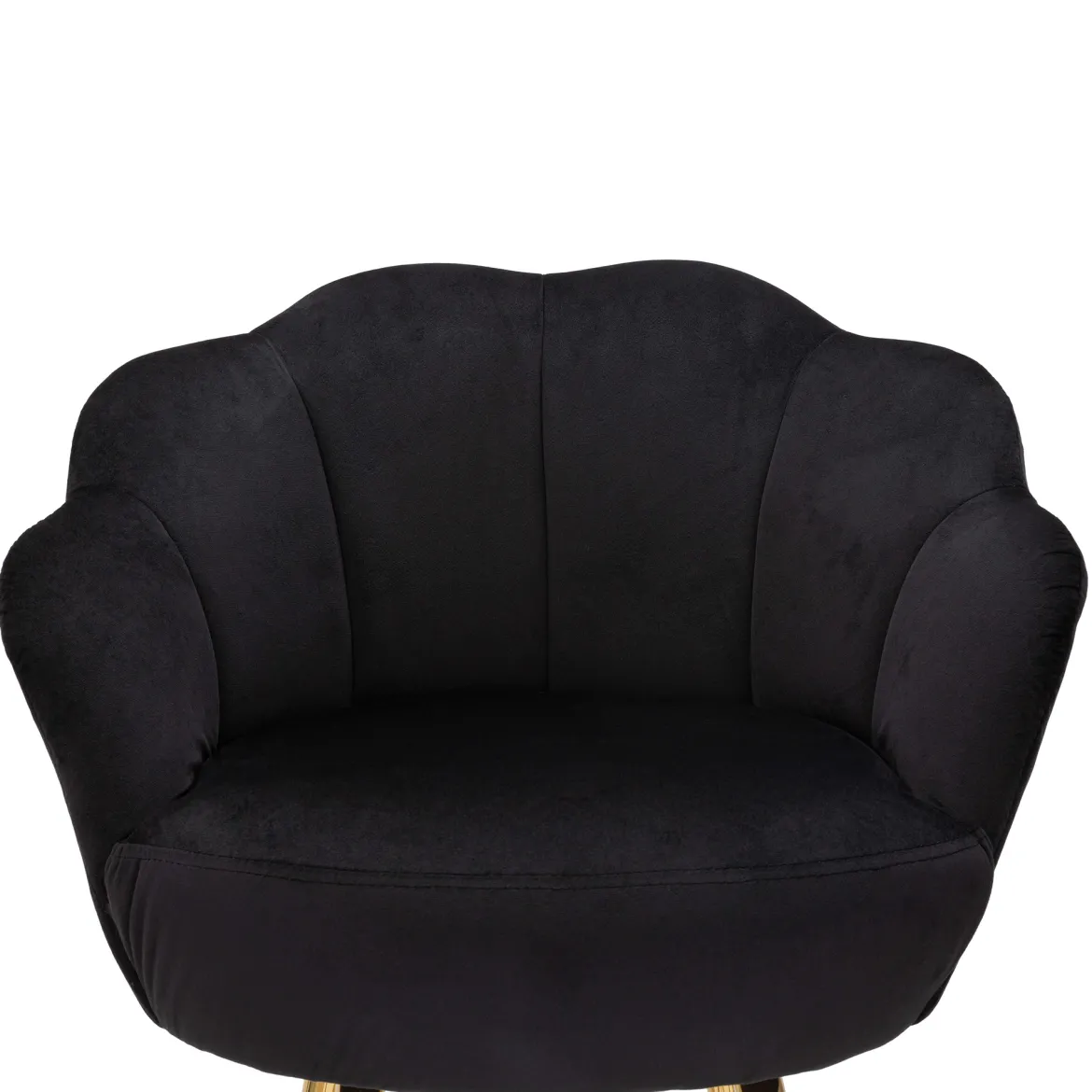 Sgabello Nero oro Rivestimento in Velluto Imbottito 55x53x110h cm, Colore Seduta Nero - Tequis
