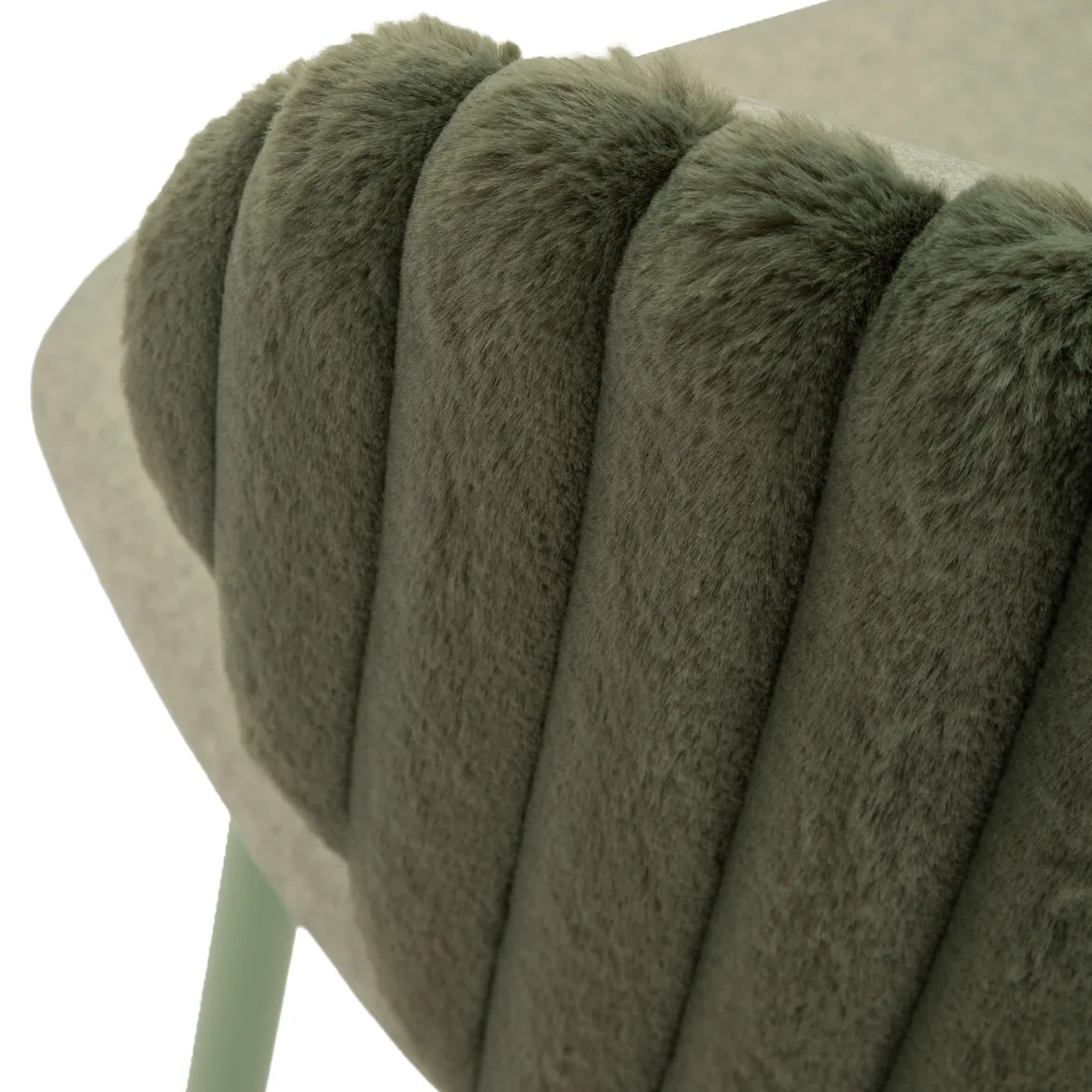 Sgabello Verde Imbottito set da 2 con Schienale 55x58x106h cm, Materiale Struttura in Legno Nobilitato - Kalpa