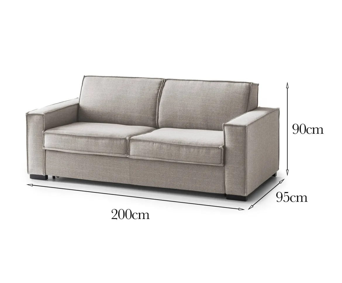 Sofa ad angolo tortora 200x95x90h cm - Abernathy