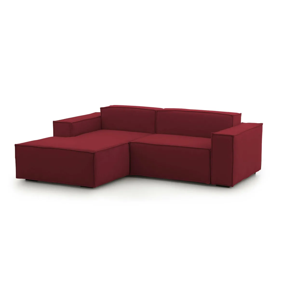 Sofa con braccioli rosso 220x170x70h cm - Alhoa