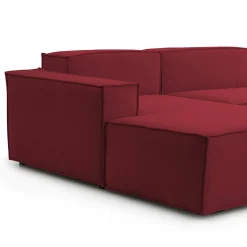 Sofa con braccioli rosso 220x170x70h cm - Alhoa