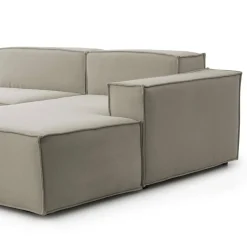 Sofa con penisola tortora 220x170x70h cm - Amuleto