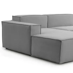 Sofa 2 posti grigio 220x170x70h cm - Alhoa