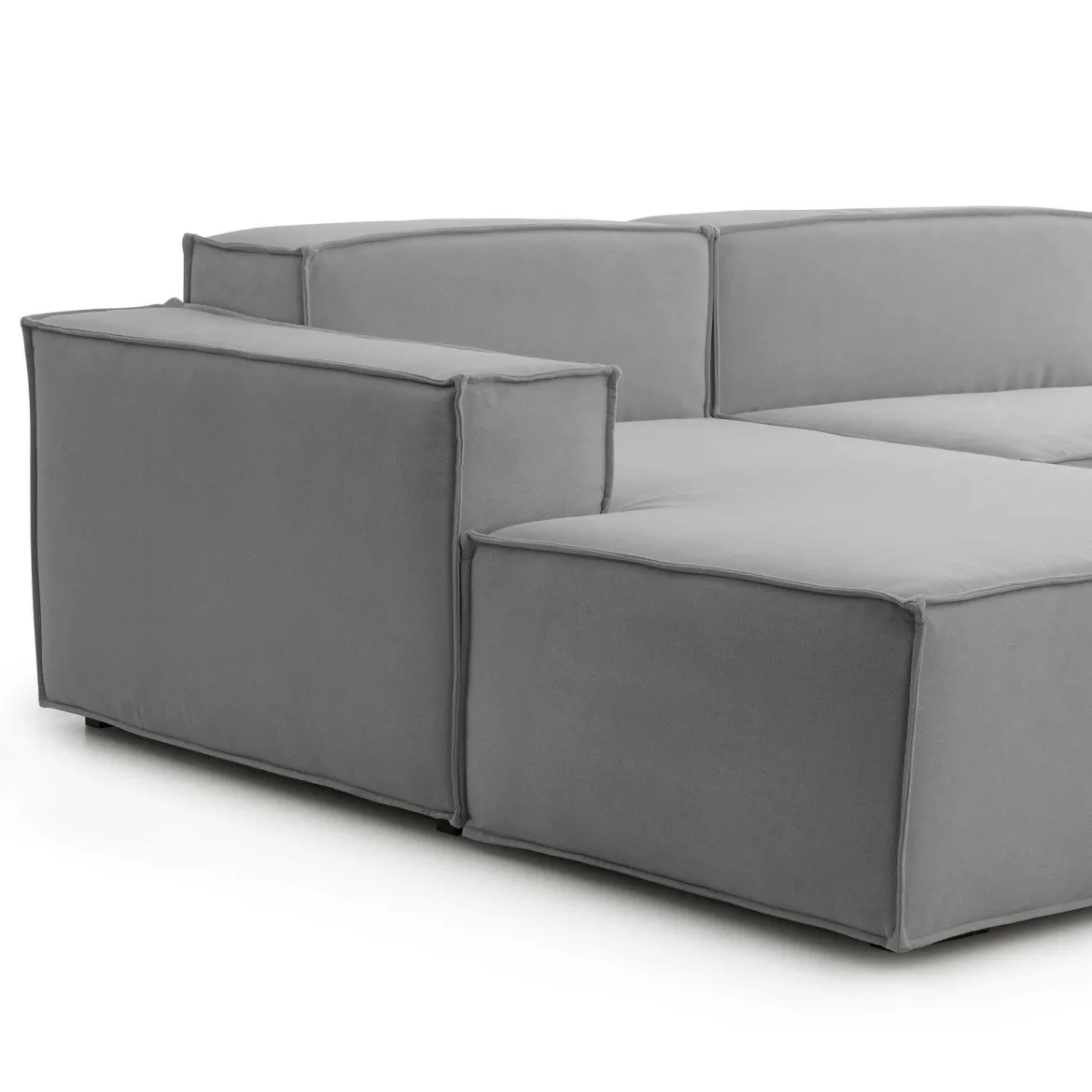 Sofa 2 posti grigio 220x170x70h cm - Alhoa
