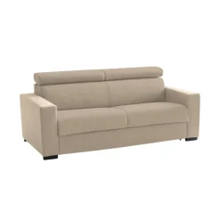 Sofa sfoderabile beige 200x95x85h cm - Vigolana