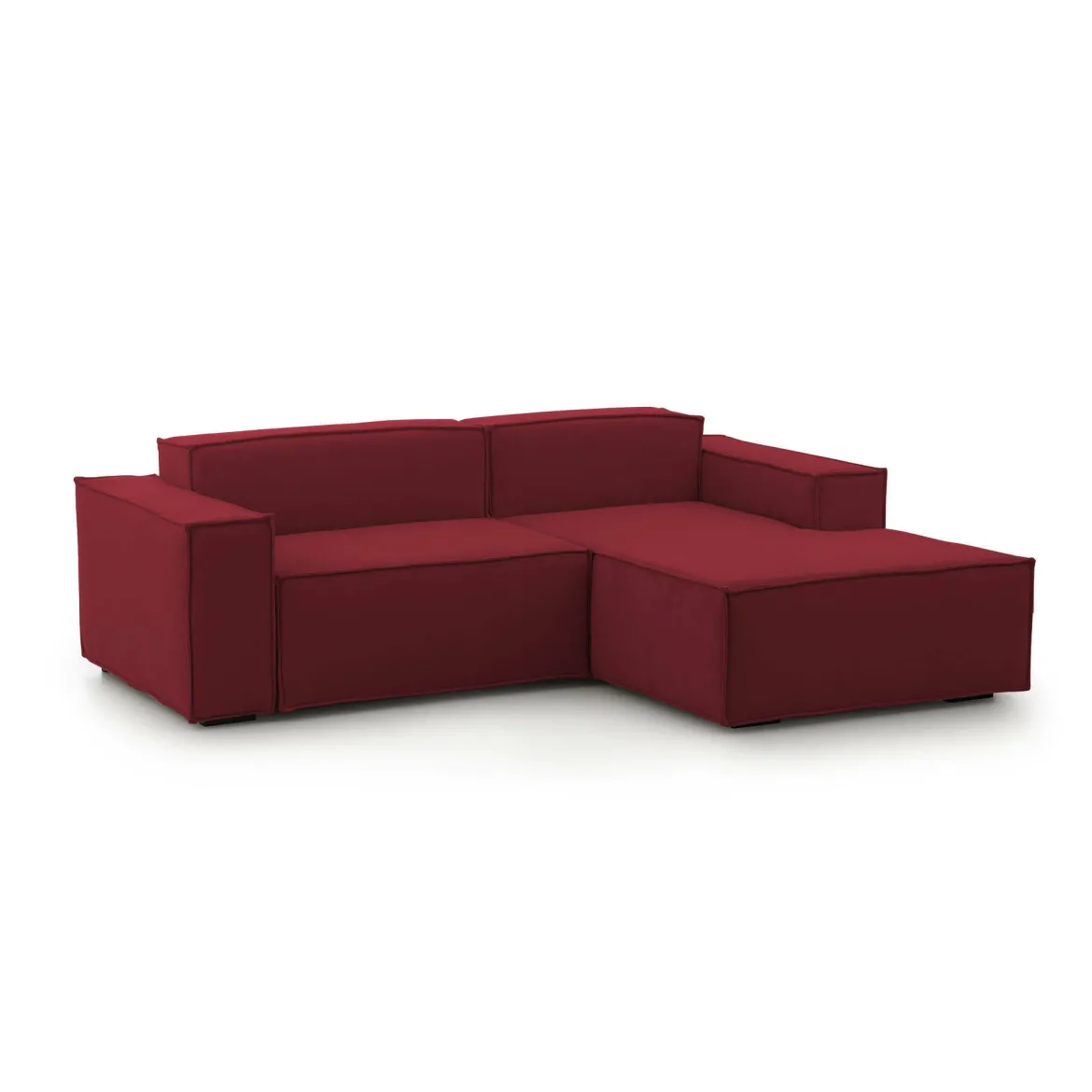 Sofa sfoderabile rosso 220x170x70h cm - Amuleto