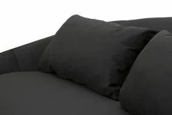 Sofà in legno e metallo rivestito in tessuto nero e oro 185x84x68h cm - Verte