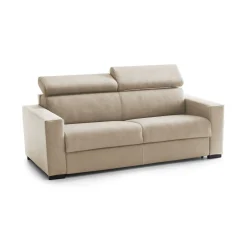 Sofà sfoderabile beige 180x95x85h cm - Aggius