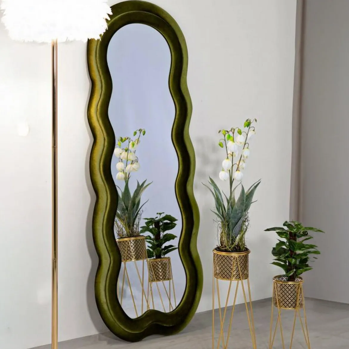 Specchio a muro nuvola verde 60x160h cm - Marylin