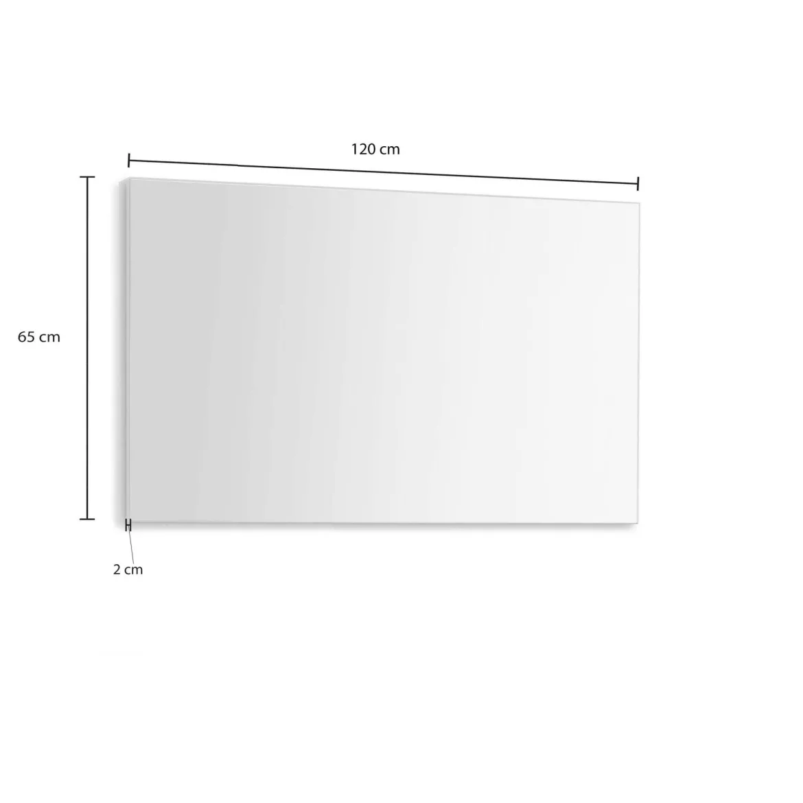 Specchio antracite 120x65h cm - Cile