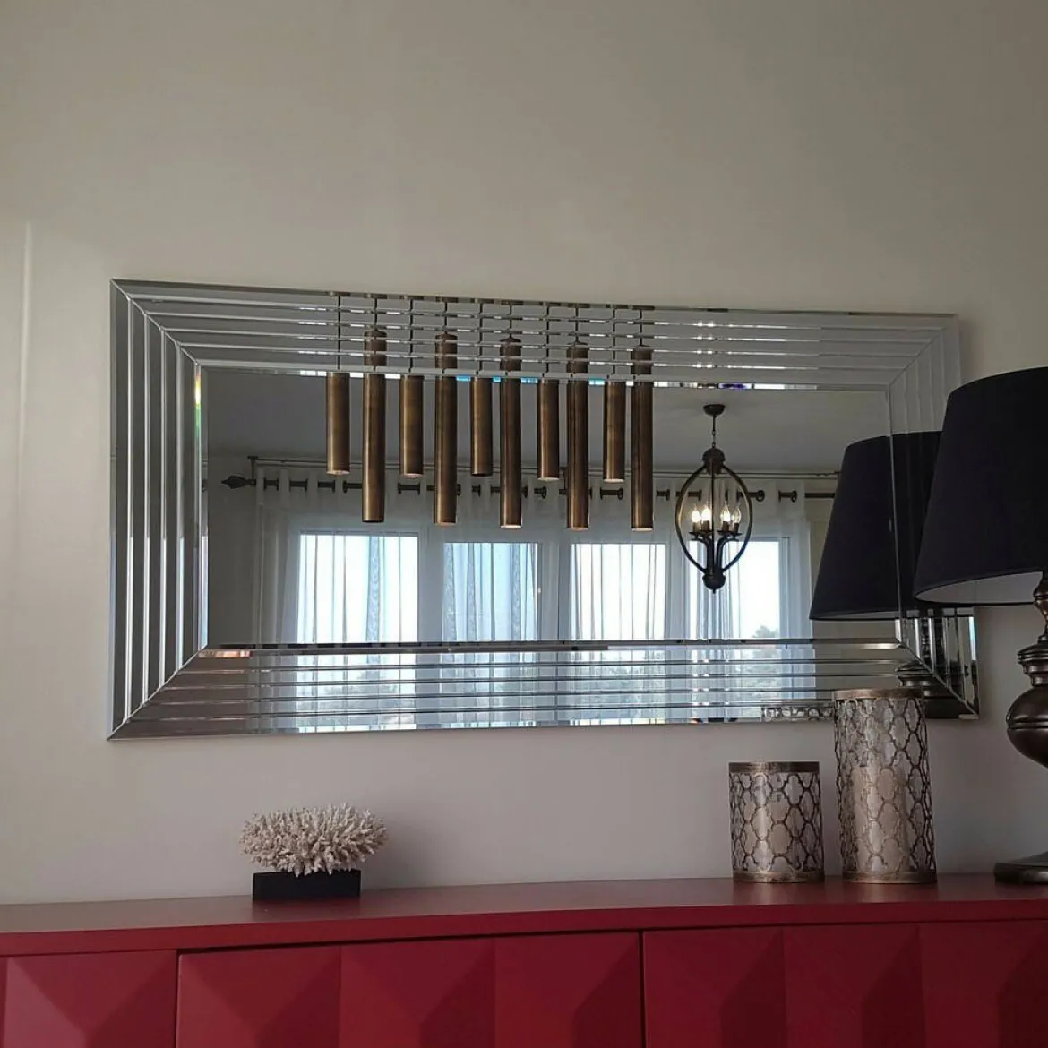Specchio argento 130x65h cm - Cavezzo