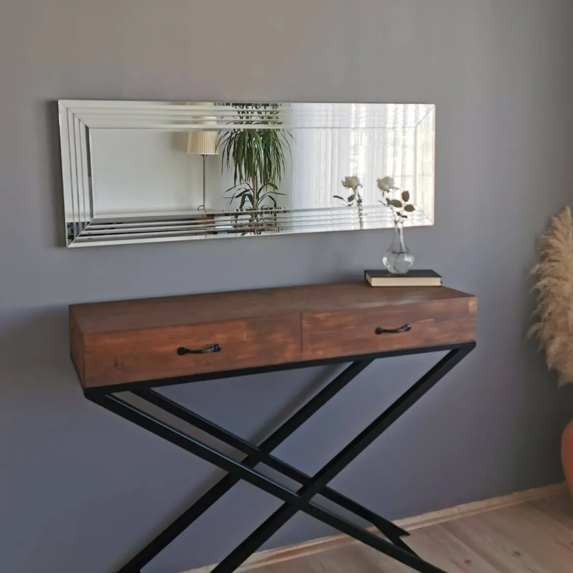 Specchio argento 120x40h cm - Nanto