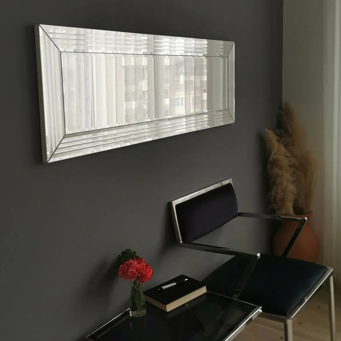 Specchio argento 120x40h cm - Nanto
