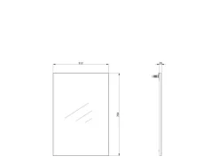 Specchio Beige kit Fissaggio a Muro Incluso Forma Rettangolare 51x83h cm - Cogne
