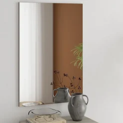 Specchio Beige kit Fissaggio a Muro Incluso Forma Rettangolare 54.5x80.5h cm - Telgate