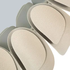 Specchio Beige Trasparente Cornice Effetto Pietra Forma Rotondo 85x6h cm, Tipologia a Parete - Dagatiza