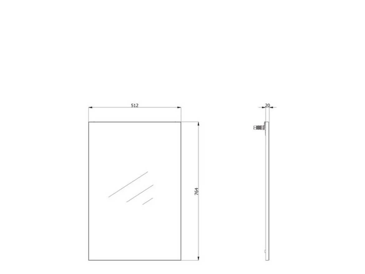 Specchio Bianco kit Fissaggio a Muro Incluso Forma Rettangolare 76.5x76.5h cm - Rizzardi
