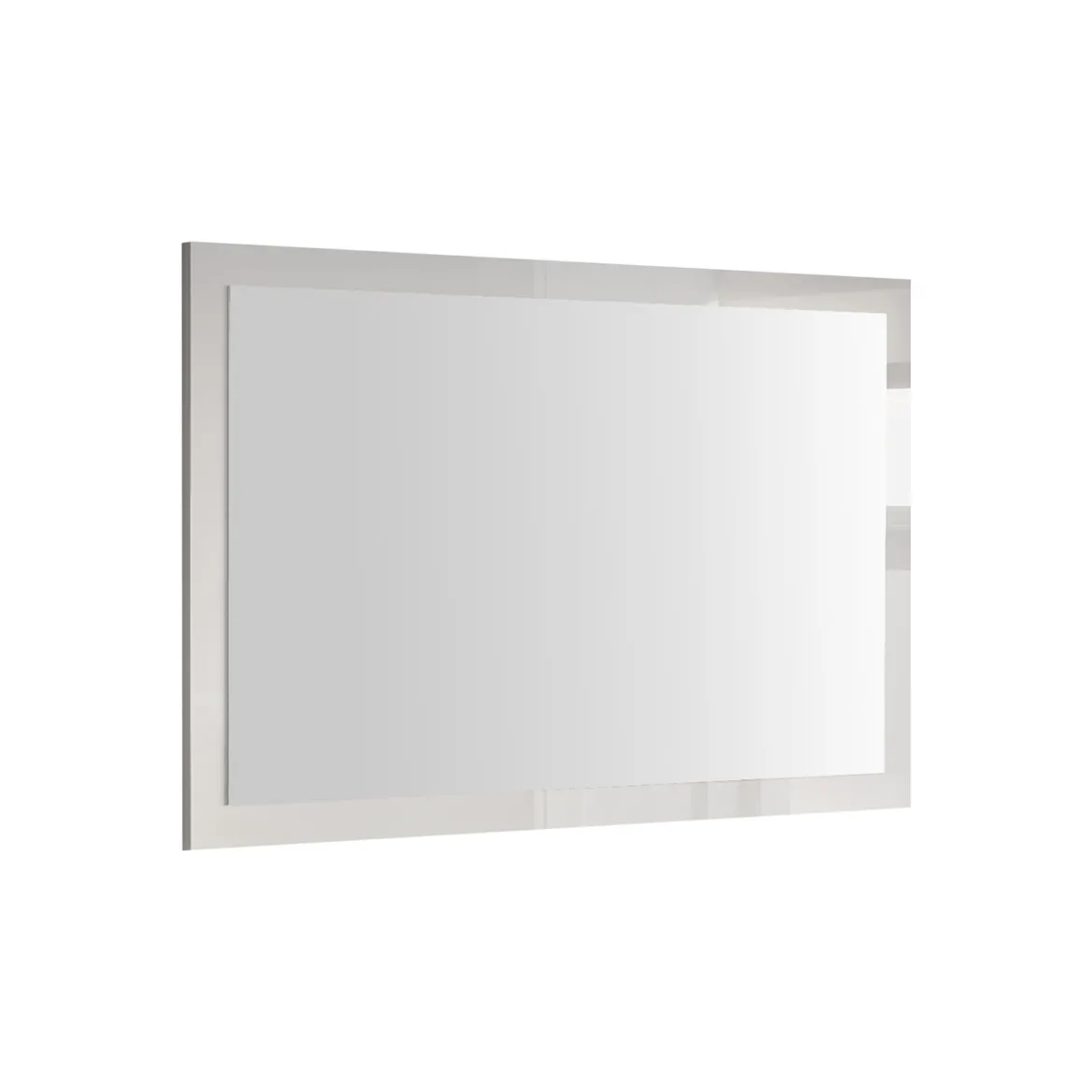 Specchio Bianco Lucido Forma Rettangolare Tipologia da Appendere 110x68h cm, Materiale Struttura in Vetro - Creazzo