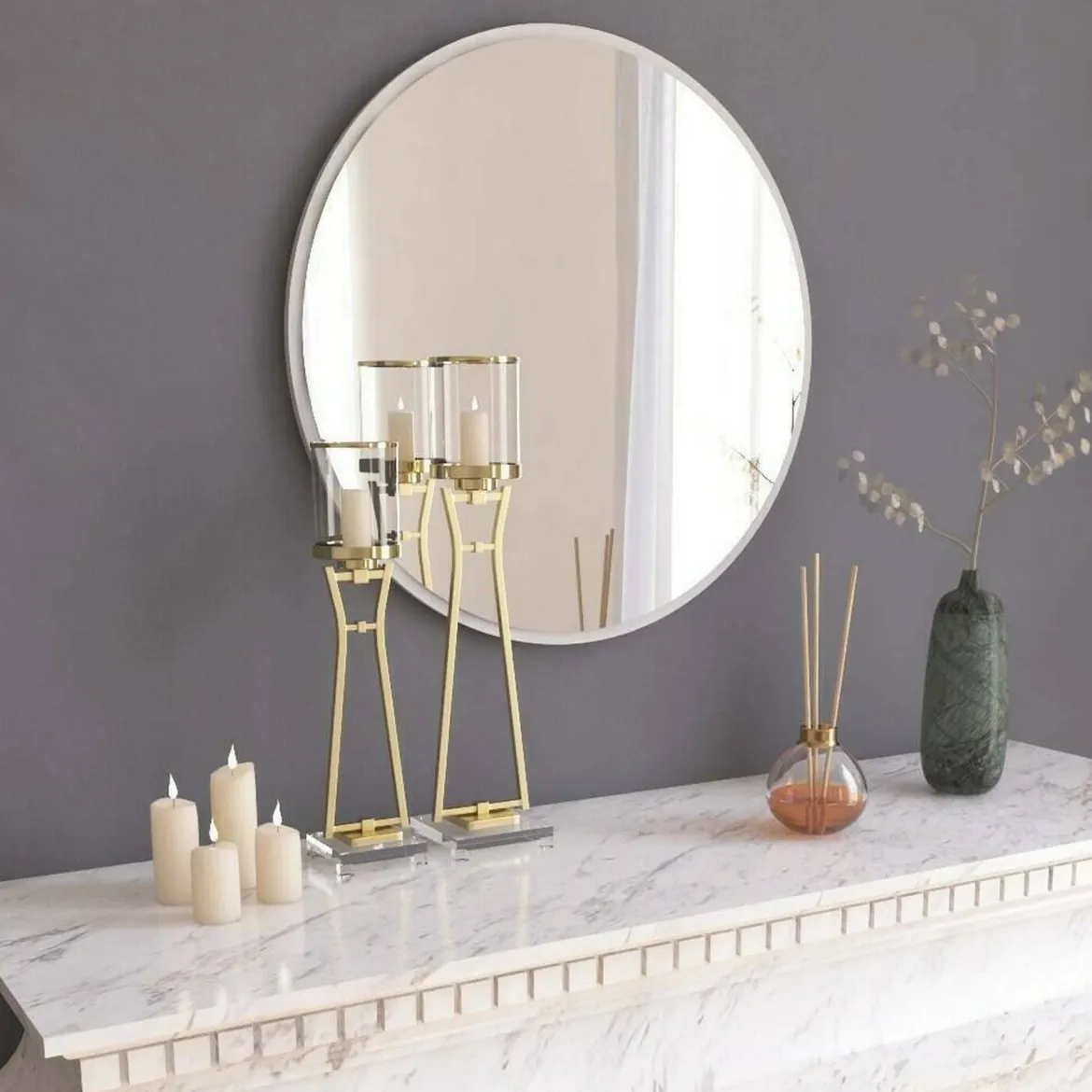 Specchio bianco 60x60h cm - Adelasia