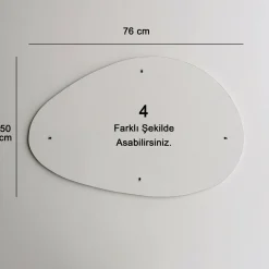Specchio bianco 76x50h cm - Nogaredo